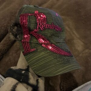 Remington Green Camo Cap with Pink Sequins